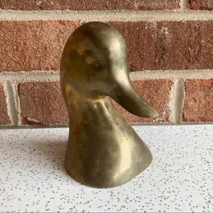 Brass Duck Bookend- Single
